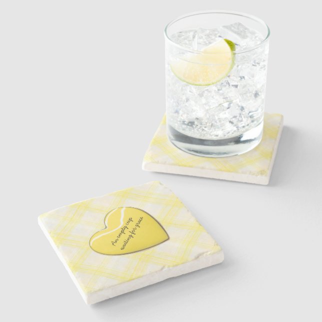 An Empty Cup... Stone Coaster (Side)