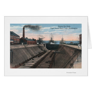 An Empty Dry Dock, Navy Shipyard Cards