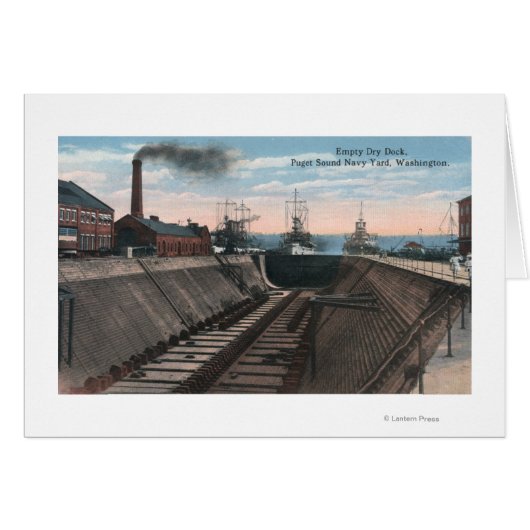 An Empty Dry Dock, Navy Shipyard Cards (Front Horizontal)