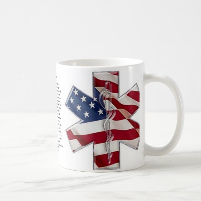 An EMT Prayer  Star of Life Mug (Right)