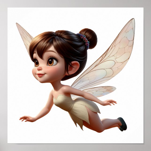 An enchanted magical little cartoon Fairy Poster (Front)