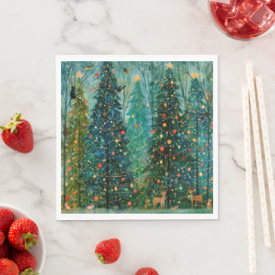 An Enchanted Storybook Christmas Forest Napkins