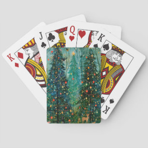 An Enchanted Storybook Christmas Forest Poker Cards
