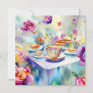 An Enchanting Tea Party: Vibrant, A Baby Shower Invitation
