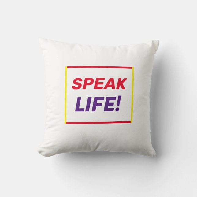 An Encouraging Throw Pillow (Front)