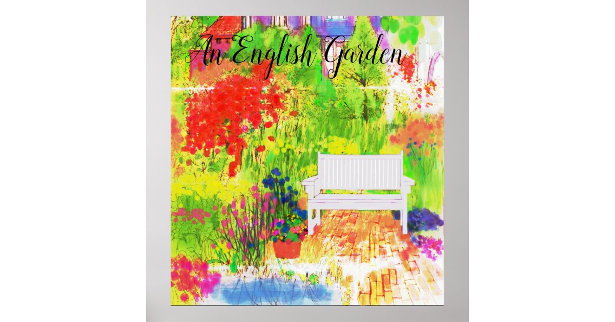 An English Garden Poster | Zazzle