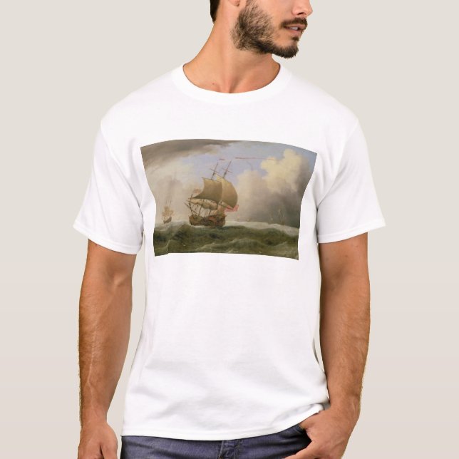 An English Ship Close-hauled in a Strong Breeze T-Shirt (Front)