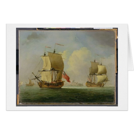 An English Sloop and a Frigate in a Light Breeze ( (Front Horizontal)