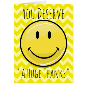 An Enormous Smile Gigantic Thank You Card