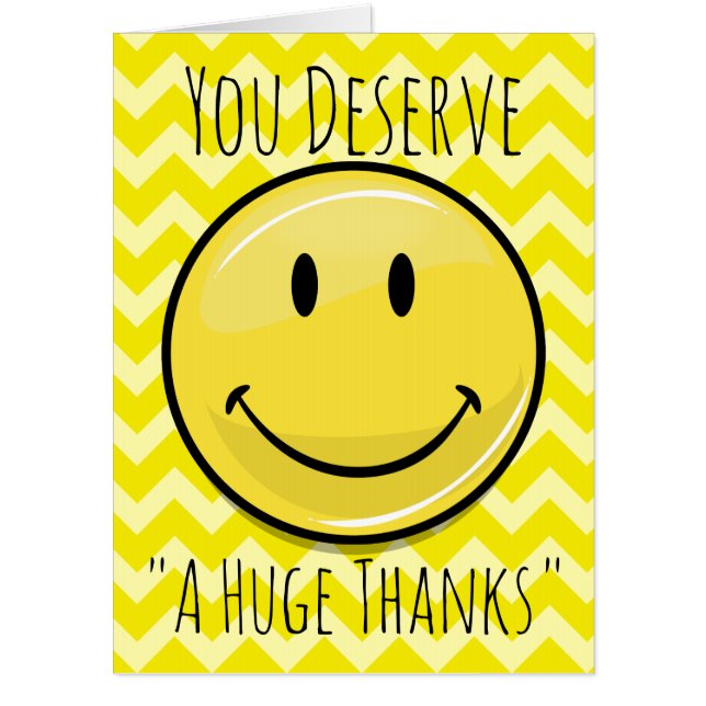 An Enormous Smile Gigantic Thank You Card (Front)