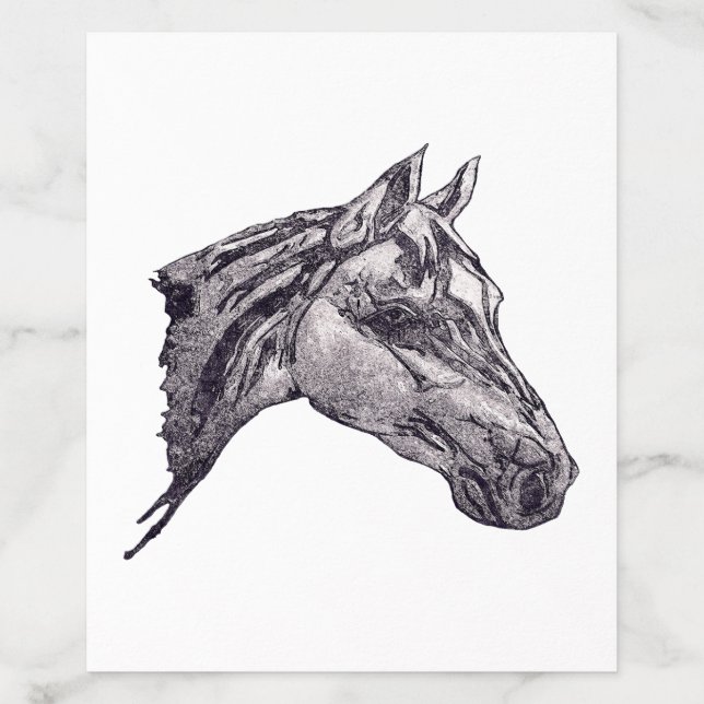 An equine beauty  envelope liner (Design)