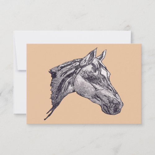 An equine beauty  thank you card