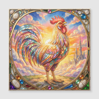 An ethereal rooster
