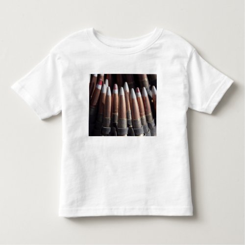 An even mix of four ball rounds to one tracer toddler t_shirt