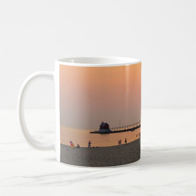 An Evening at Grand Haven mug (Left)