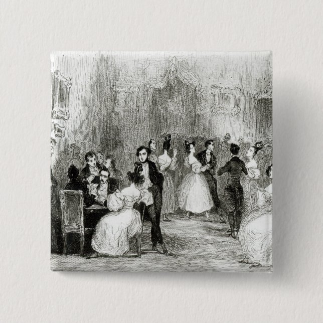 An Evening at the House of Charles Nodier  1831 Button (Front)