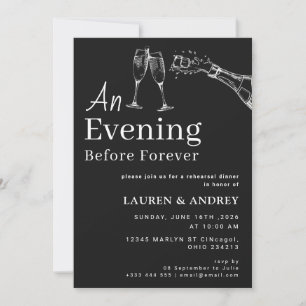 An Evening Before Forever Rehearsal Dinner Invitation