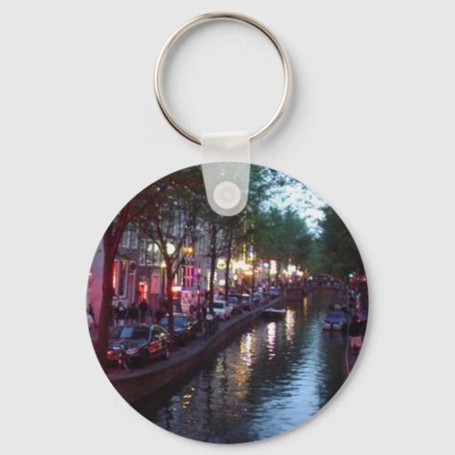 An evening in Amsterdam Keychain