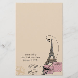 An Evening In Paris Customizable Stationery