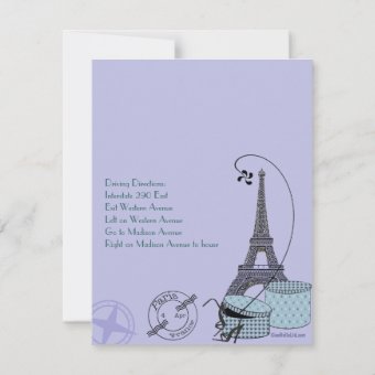 An Evening in Paris Purple Themed Party Invitation | Zazzle