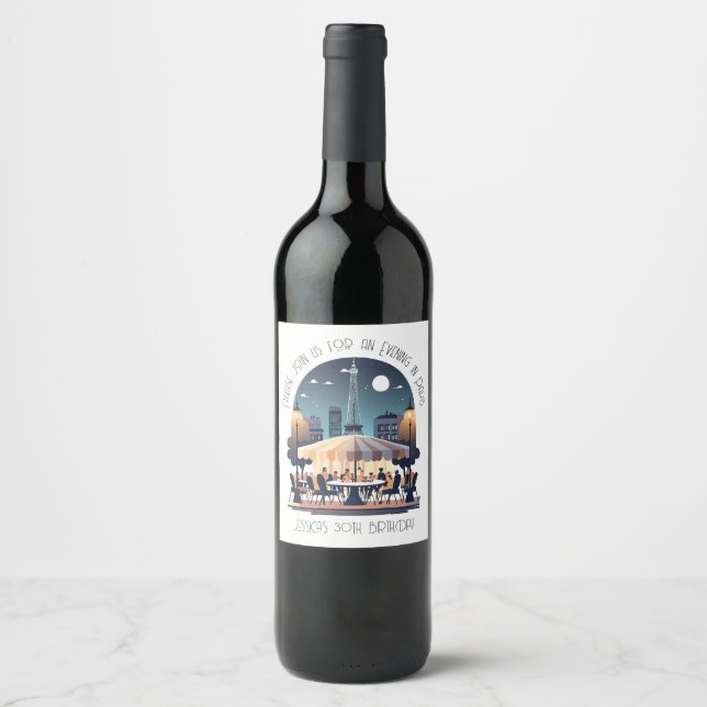 An Evening In Paris Wine Label (Front)