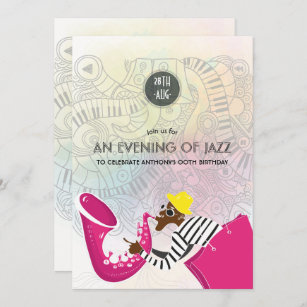An evening of Jazz any occasion Party invitation