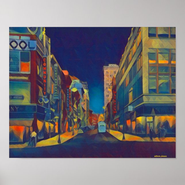 An Evening on Broad Street Poster (Front)