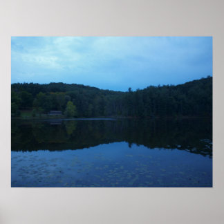 An Evening On Lake Hope Poster