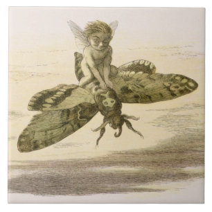 An Evening Ride, illustration from 'In Fairyland: Ceramic Tile