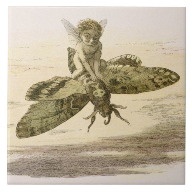 An Evening Ride, illustration from 'In Fairyland: Ceramic Tile (Front)