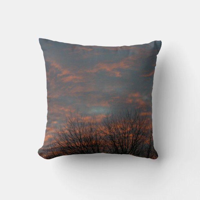 "An Evening Sky for Baby" Throw Pillow (Front)