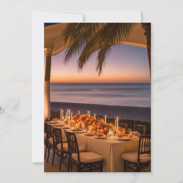 An Evening Tropical Thanksgiving Feast Invitation (Front)