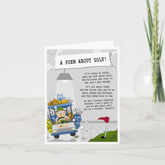 An everyday Golf Greeting Card for any occasion. (Front)