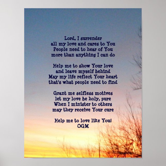 An Everyday Prayer Poster (Front)