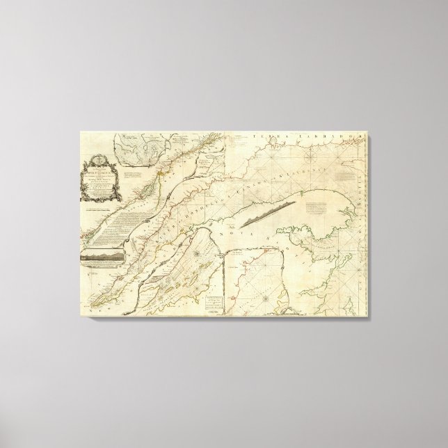 An Exact Chart of the River St Lawrence Canvas Print (Front)