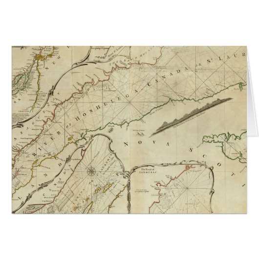 An Exact Chart of the River St Lawrence Cards (Front Horizontal)