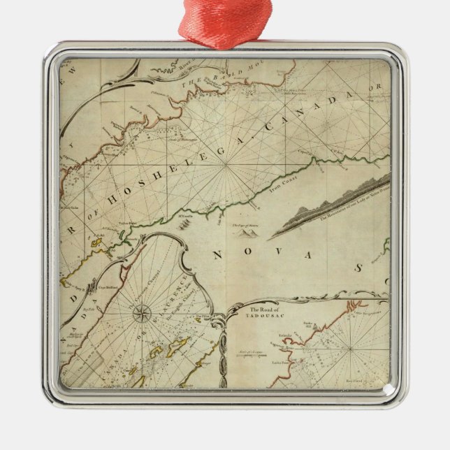 An Exact Chart of the River St Lawrence Metal Ornament (Front)