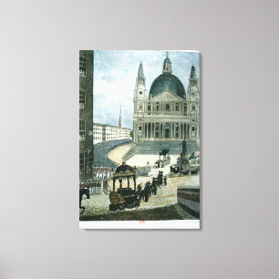 An exact representation of the grand funeral car canvas print