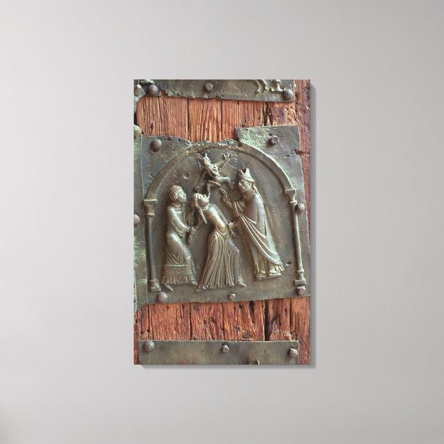 An Exorcism, panel from the right hand door, 12th Canvas Print (Front)