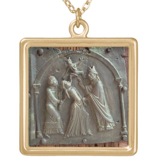 An Exorcism, panel from the right hand door, 12th Gold Plated Necklace (Front)