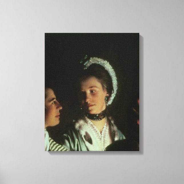 An Experiment on a Bird in the Air Pump, 1768 Canvas Print (Front)