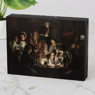 An Experiment on a Bird-Joseph Wright Wooden Box Sign