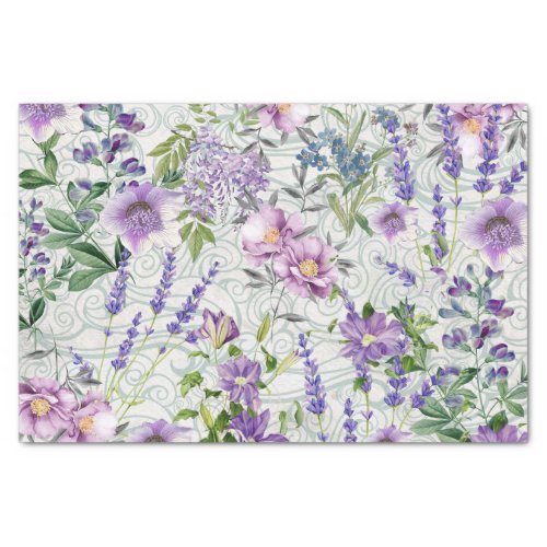 An Explosion of Wildflowers _ the Purple Edition Tissue Paper