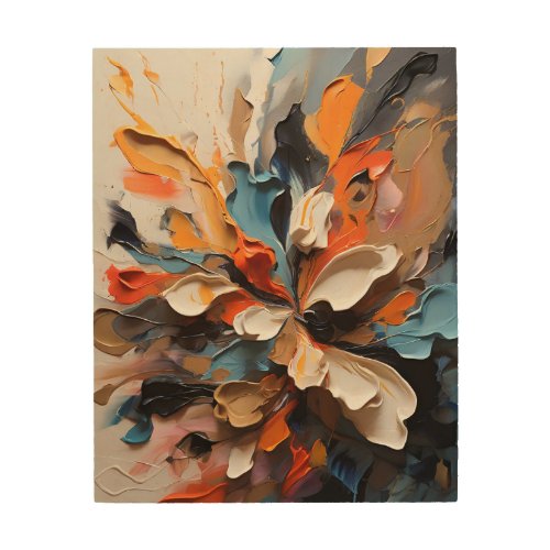 An exquisitely crafted abstract painting the canv wood wall art