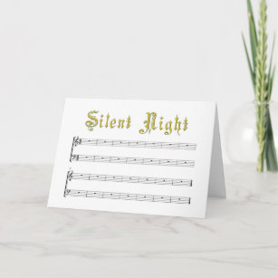 An extra Silent Night greeting card