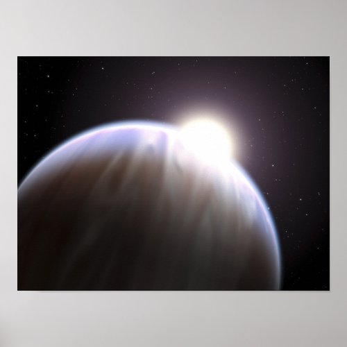 An extrasolar planet with its parent star poster