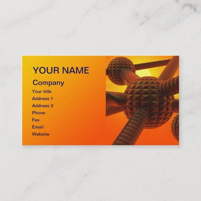 An eye catching futuristic design business card (Front)