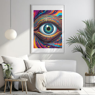 An Eye In The Syber Space Poster