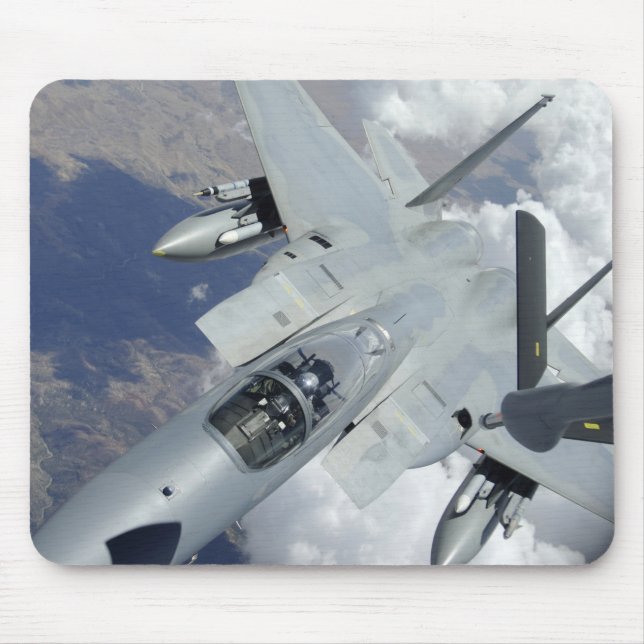 An F-15 Eagle pulls away from a KC-135 Mouse Pad (Front)