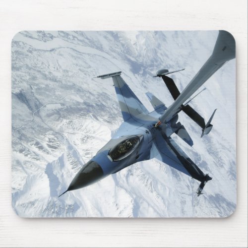 An F_16 Aggressor sits in contact position Mouse Pad